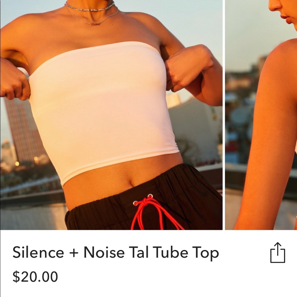 Noise + Silence white tube top Urban Outfitters xs